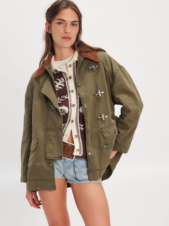 Free People Jackets & Blazers - We the Free / Free People Denim Barn Coat L
